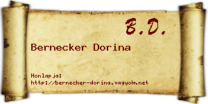 Bernecker Dorina névjegykártya